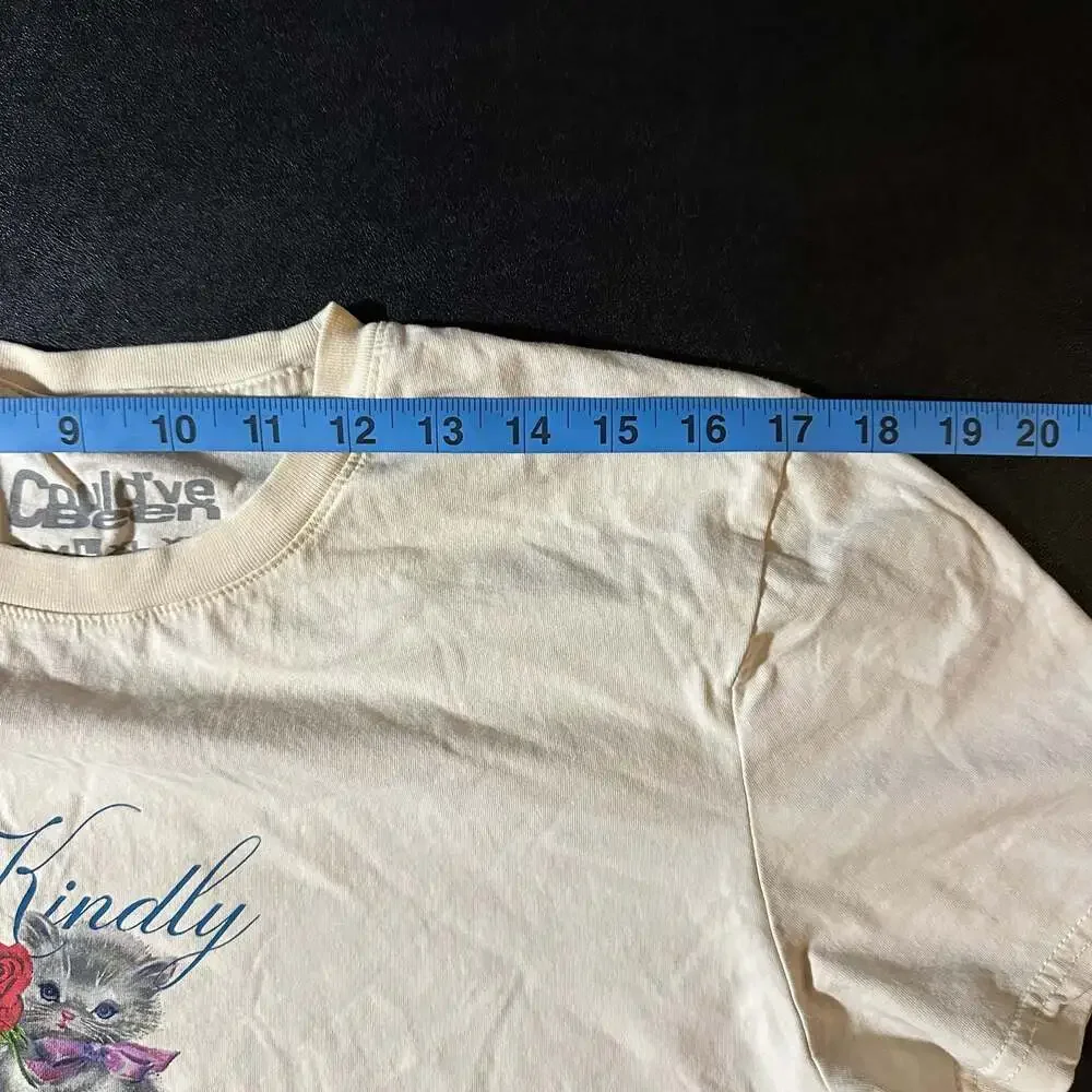 Could've Been Kindly Back Off Kitten with Rose Graphic T-Shirt